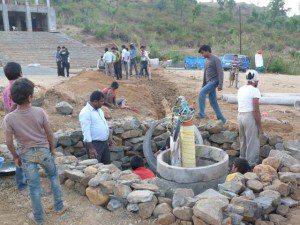 Picture of our bore well recharge system installation